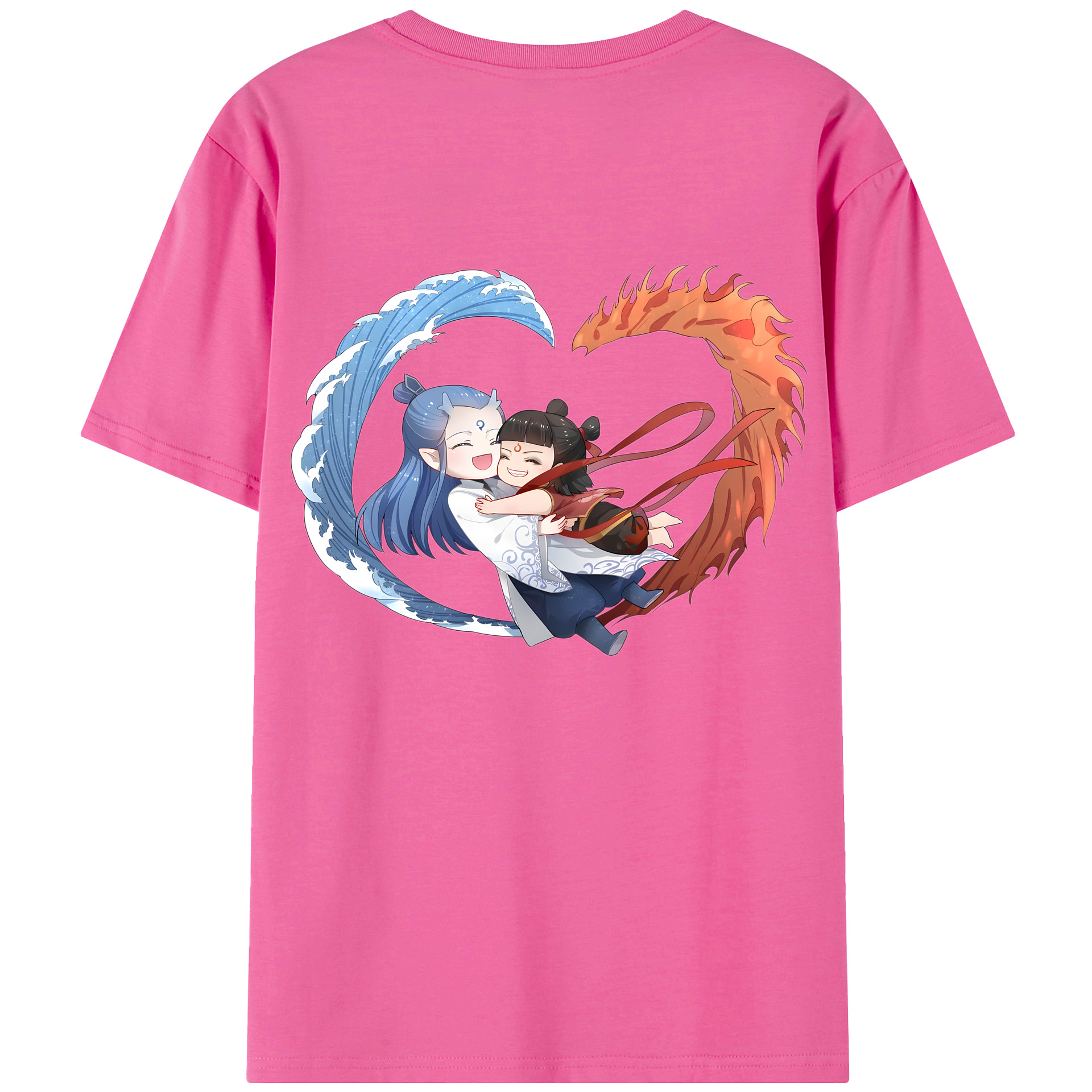 （画像用） Ne Zha 2 ナタ 魔童の大暴れ レディース半袖Tシャツ(バックプリント)